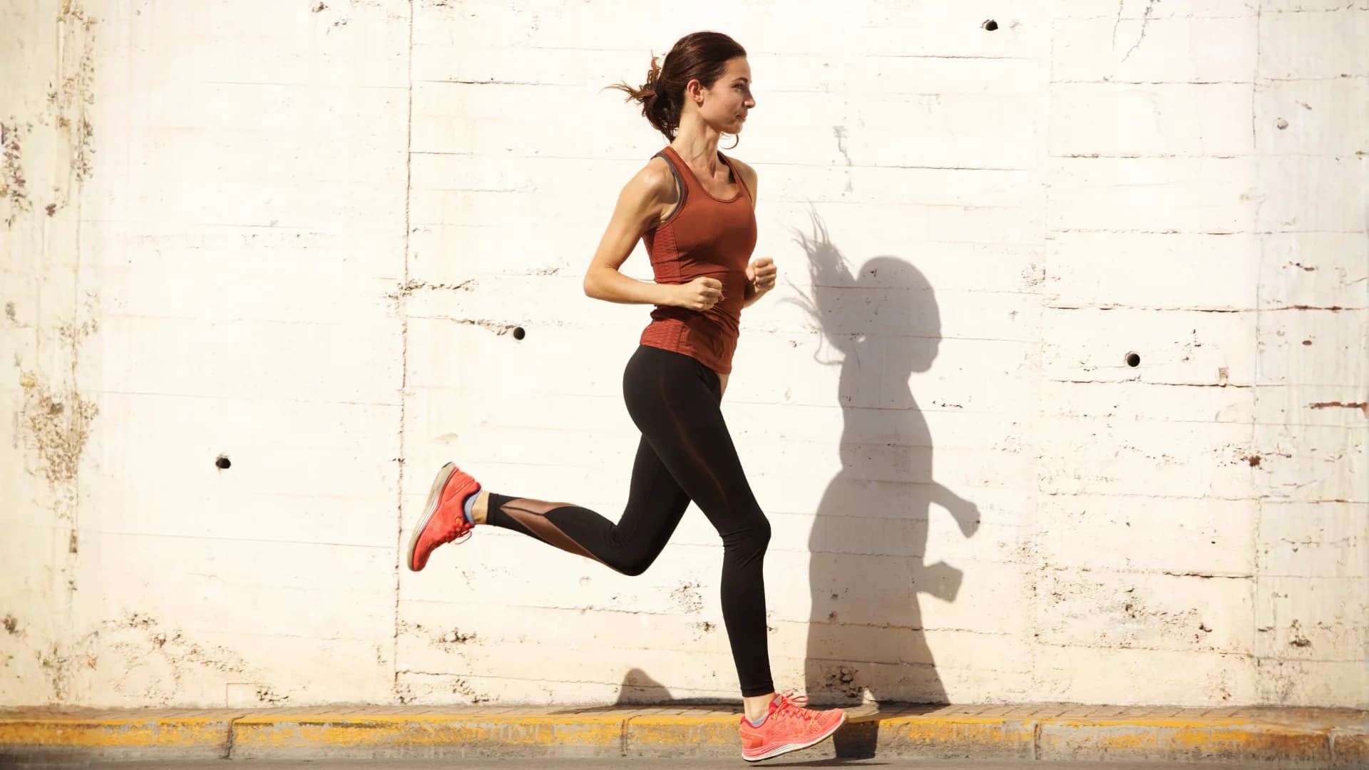 Runner finding her pace outdoors